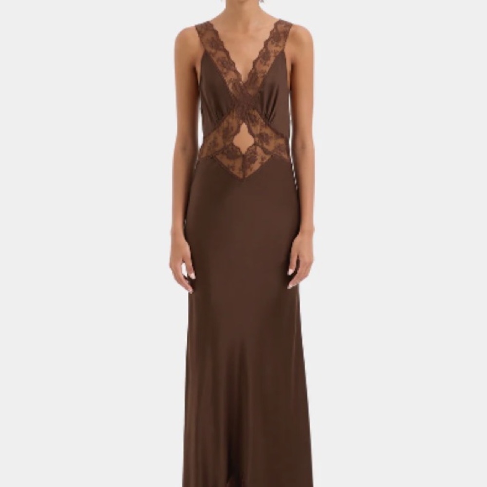 Sir the Label Chocolate Brown Aries Dress NWT